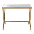 thumbnail image 1 of Hawthorne Collection Iron and Mirror Accent Table in Gold, 1 of 1