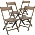 thumbnail image 3 of BizChair Slatted Wood Folding Special Event Chair - Antique Black, Set of 4, 3 of 15