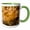 Green/White, variant on 3drose, Free-ranging Buff Orpington Chickens., 11oz Two-tone Red Mug