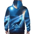 thumbnail image 7 of Sikiie A Wolf Barks Out A Window Men's Hoodie, Essentials Hoodie, Sweatshirt, Pullover Hooded Sweatshirt for Men-Large, 7 of 7