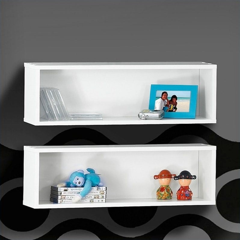 Nexera BLVD Decorative Wall Rectangles, White, 2Pack