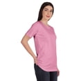 thumbnail image 2 of Inkmeso T-Shirt Basique Col Rond Femme Manches Courtes Coupe Régulière Long Tee Haut d'Entraînement, 2 of 8
