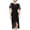 Black, variant on 1920s Flapper Dresses for Women Short Sleeve Crewneck Tassel Hem Bodycon Knee Length Dress Datsby Dresses Dress