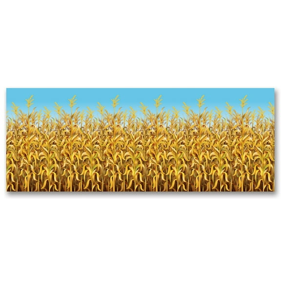 Beistle Pack of 6 Blue Cornstalks Photo Backdrop Party Decoration 30'