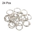 thumbnail image 3 of Unique Bargains 1' OD 0.8' ID Loose Leaf Rings Binder Ring Steel for Book DIY Scrapbook Notebook, Silver 24 Pack, 3 of 5