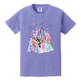 thumbnail image 2 of Watercolor Princess Youth Shirt Castle Graphic Print T-Shirt Kids Cotton, 2 of 6