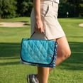 thumbnail image 3 of COEQINE Golf Cart Seat Covers with Carry Handle, Comfortable Golf Cart Seat Towel Blanket, Fits for EZGO Yamaha Club Car and Other 2-Seat Golf Carts, Blue Sea Turtle Coral, 3 of 8