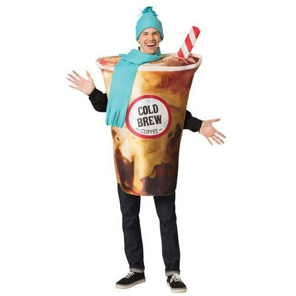 Rasta Imposta Cold Brew Coffee Fancy-Dress Costume for Adults with Hat and Scarf, One Size