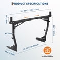 thumbnail image 5 of Danolapsi Universal Steel Truck Ladder Rack, 1000 Lbs Capacity Adjustable Pickup Bed Rack, 52"-82" Crossbar for Kayak, Lumber, Ladder, Rooftop Tent, Surfboard, No-Drill Heavy Duty Rack for Trucks, 5 of 9