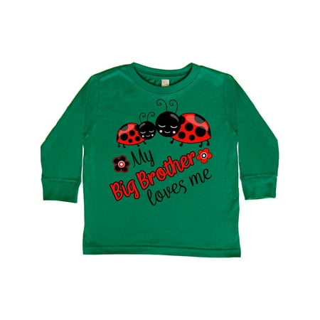 

Inktastic My Big Brother Loves Me with Cute Ladybugs Gift Toddler Boy or Toddler Girl Long Sleeve T-Shirt