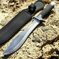 thumbnail image 2 of 13" TACTICAL Hunting Fixed Blade Survival BOWIE Knife Black Sheath, 2 of 2