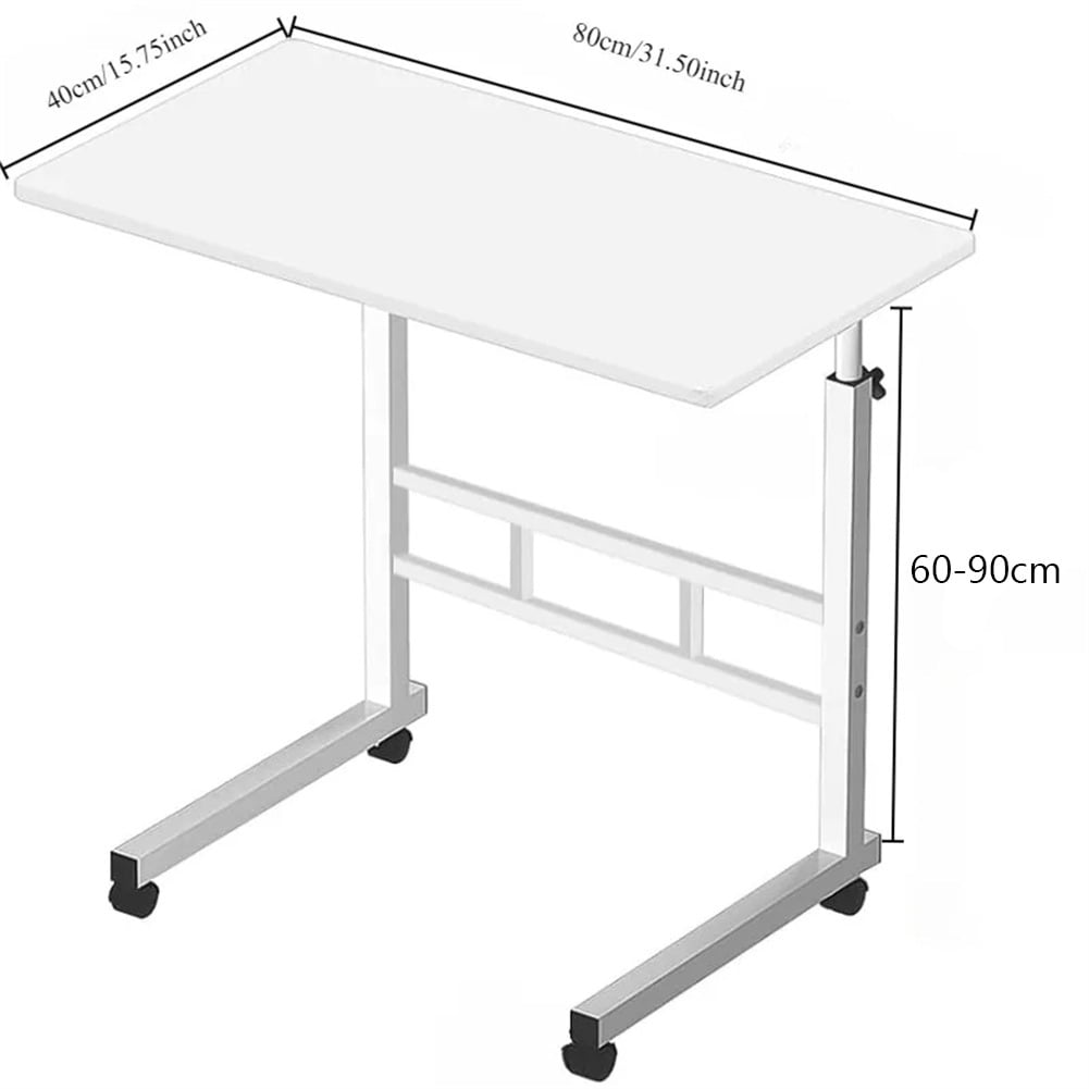 Standing Desk Adjustable Height, Mobile Stand Up Desk with Wheels Small Computer Desk Rolling Desks, Portable Laptop Standing Table for Home Office Study Bedroom