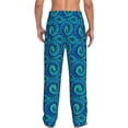 thumbnail image 3 of Uemuo Snake Pattern Men's Wide Leg Palazzo Lounge Pants with Pockets Light Weight Loose Comfy Casual Pajama Pants-Medium, 3 of 9