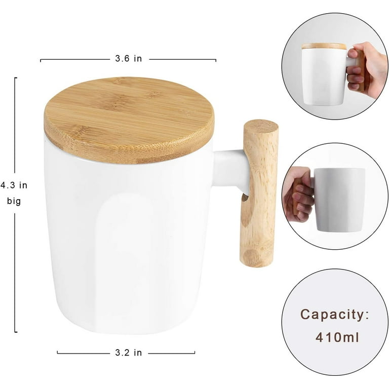 HOWAY Coffee Mug Warmer Set, Self Heating Temperature Control, 14oz with Lid