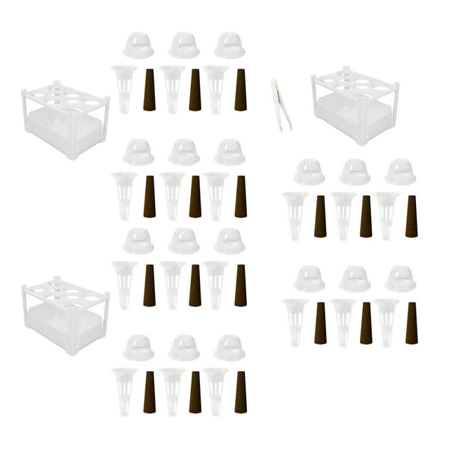 Sistema de cultivo hidropónico para principiantes, contenedor portátil de 6 agujeros para mercado, balcón, jardín y oficina. 3 juegos