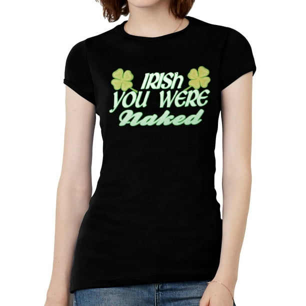 Mujeres irlandeses, eras camiseta de manga corta desnuda - Negro - Medio Gravity Trading Camiseta de manga corta