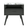 thumbnail image 5 of Boyd Sleep Marcello Mid Century Modern Faux Marble One Drawer Nightstand, Black, 5 of 8