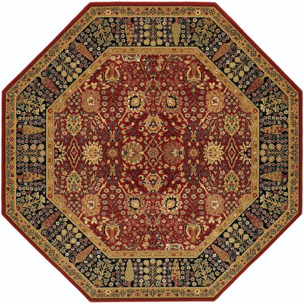 Couristan Royal Kashimar 3'11" x 6'6" Oval Area Rugs in Persian Red