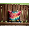 thumbnail image 2 of Colorful Cherry Blossoms Fabric Decorative Pillow 14 in x 14 in, 2 of 5