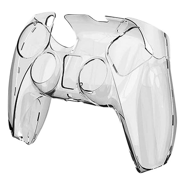 Carcasa Cateissary para Mando de Juegos de PC Funda Protectora con Mango de Repuesto para PS5 Transparente/Azul