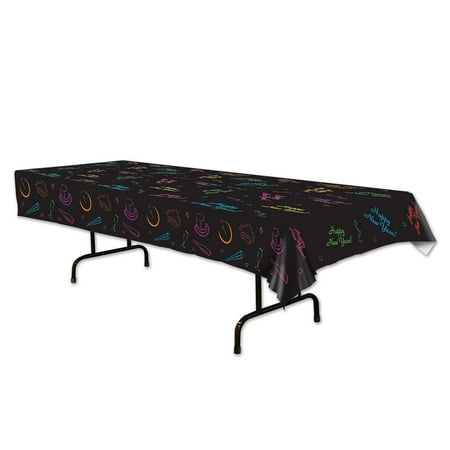 Beistle Happy New Year Tablecover, 54 by 108-Inch