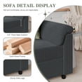 thumbnail image 2 of Sobaniilo 79.4" Sectional Sofa with Movable Storage Ottoman, L-Shaped Convertible Sofa Couch for Small Living Room, Dark Gray, 2 of 7