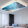 thumbnail image 2 of Shark Coastal Magnetic Fluorescent Light Covers for Ceiling Lights 2x4 Feet, Summer Beach Coral Ocean Nautical Office Classroom Kitchen Drop Ceiling Light Covers Lighting Filters Shade Panel 2 Packs, 2 of 9