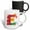 Multicolor, variant on 3drose, Unique Design for Letter E, 11oz Two-tone Yellow Mug