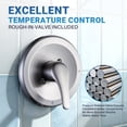 thumbnail image 2 of Wowow Single Handle 7-Spray Patterns Shower Faucet 1.8 GPM with Handheld Showerhead Corrosion Resistant in Brushed Nickel, 2 of 7