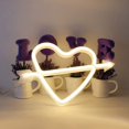 thumbnail image 3 of -- Cupido Luz de neón Cupido Letreros Decoración de pared, Batería y USB Alimentado por USB Cupido Blanco Luces de neón Luz de pared Lámparas de interior para dormitorio, Día de San Valentín,, 3 of 5