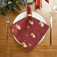 thumbnail image 2 of GZHJMY Christmas Xmas Fairy Angel Glitter Cloth Napkin Kitchen Dining Table Decor Festive for Gathering Party Favors Seasonal Winter New Year Present 1 Pack 20" × 20", 2 of 6