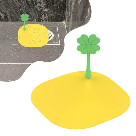 

Cuhas 5.5-inch Cute Sprouts Floor Drains Cover Bathtub Stopper Cover Silicone Floor Drains Cover