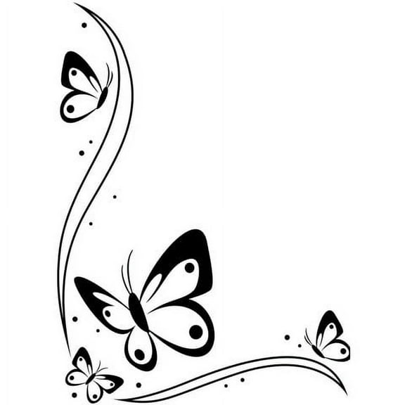 Embossing Folder Butterflies In Corner 4.25X5.75 By Darice