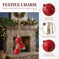 thumbnail image 6 of FeiBiQiuBi 3 Bell Cluster Red Metal Christmas Ornaments, 19.7" Vintage Hollow Cutout Hanging Iron Bells with Jute Rope, Rustic Holiday Tree Decorations for Xmas Wreath, Garland, Home Decor, 6 of 8