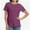 Purple, variant on Womens Tops Short/Long Sleeve T-Shirts Fitted Crewneck Tee