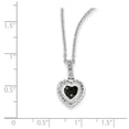 thumbnail image 2 of White Night Diamonds Sterling Silver Black Diamond Small Heart Pendant, 2 of 5