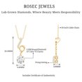 thumbnail image 4 of Rosec Jewels Lab Created Diamond Drop Pendant - 6 mm - 1 Carat - Minimalist Necklace (EF-VS Grade), 14K Yellow Gold, 4 of 6
