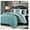 Blue Brown Beige, variant on Briar 7-Piece California King Bed in a Bag Comforter Set with Sheets - Lightweight Comforter Black Gray White Luxury Pleated Stripe Bedding Set for All Season