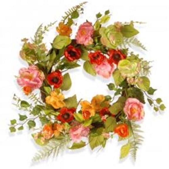 22 in. Spring Flower Wreath