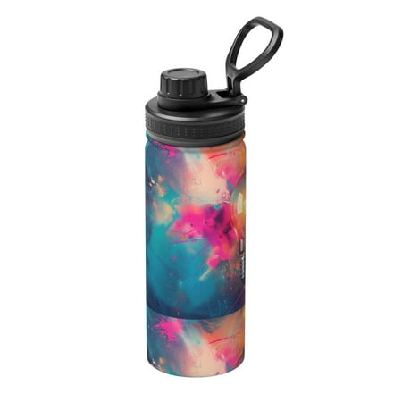 

Fuzoiu Colorful Lightbulb Abstract Print 18oz Sports Insulated Kettle Stainless Steel Vacuum Water Bottle Leakproof Sport Flask