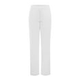 thumbnail image 3 of Xijirk Girls Sweatpants,Casual Baggy Pants Elastic Waist Drawstring Loose Fit Straight Wide Leg Joggers Sweatpants for Kids Open Bottom Long Pants with Pockets,Girls Pants,02 White,15-16 Years, 3 of 9
