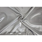 BULK N LOTS Satin Pillowcases - Grey Queen Size 2 Pack with Envelope Closure, Cooling, Wrinkle-Free, and Silky Smooth Pillow Covers for Sleeping and Skin Care (20x30