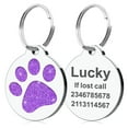 thumbnail image 6 of Personalized Dog Tags and Cat Tags, Glitter Paw Print Pet ID Tags, Laser Engraved with Your Text, Multiple Colors & Sizes, 6 of 6