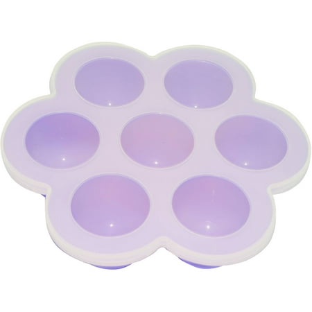 ALEKO SHT07PR Heat Resistant Non-Stick Silicone 7 Holes Baby Food Storage Freezer Ice Cube Tray Multipurpose Storage Container,
