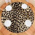 thumbnail image 2 of Brown and Black Leopard Print Round Fitted Tablecloth with Elastic Edge,Dining Table Cover Waterproof,Outdoor Round Tablecloth for Camping,Dining,Indoor and Outdoor, 2 of 7