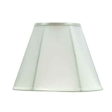 Aspen Creative 35003 Transitional Hexagon Bell Shape Spider Construction Lamp Shade in Off White, 14" wide (7" x 14" x 11")