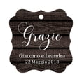thumbnail image 1 of Darling Souvenir Wedding Favor Tag Grazie Wedding Thank You Gift Custom Hang Tags-Dark Wood-100 Tags, 1 of 1