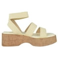 thumbnail image 3 of Forever Shoes Women Sandals Double Straps Light Weight Flatform Platform Elastic LEXI-23 Beige Raffia 8.5, 3 of 3