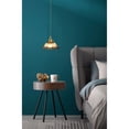 thumbnail image 5 of FSLiving Hanging Swag Pendant Light with 15ft Plug-in UL Dimmable Cord Brass Finished E26 Rotary Switch Socket Retro Tiffany Grey Hand-Made Glass Lamp for Bedroom,Bulbs Not Included - 1 Pack, 5 of 8