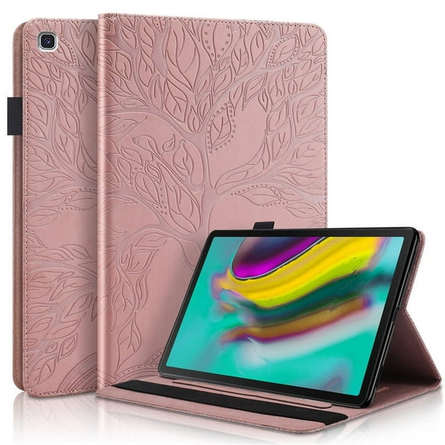Pour Samsung Galaxy Tab S5e S5 e Étui 10 5 Pouces Mignon Fleur 3D Embossée Étui en Cuir PU pour Galaxy Tab S5e SM-T725 Housse de Tablette RX Or Rose pour Galaxy Tab S5e